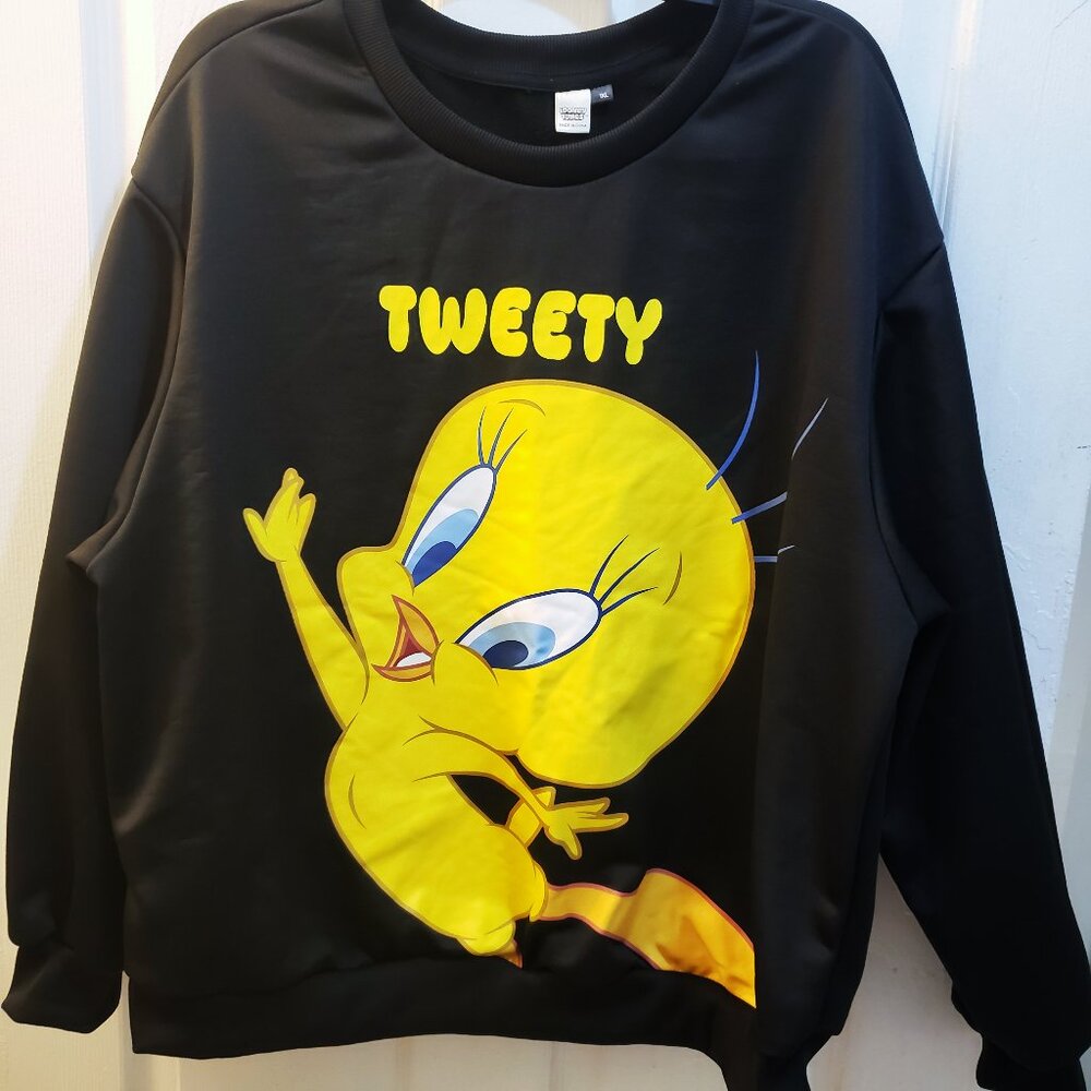 New Plus Size Looney Tunes Tweety Bird Sweatshirt 1XL